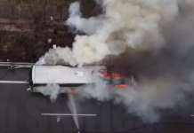 Εθνική Οδός: Φωτιά σε λεωφορείο των ΚΤΕΛ – Τρόμος για τους 48 επιβάτες (video)