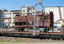 Σιδηροδρομικό μουσείο Δράμας.Μετακίνηση ατμομηχανής.(video)